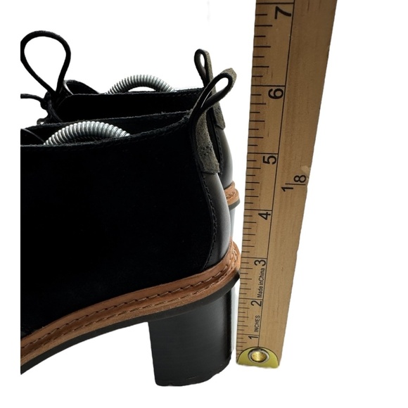 Clarks Trace Glow Black Leather Heeled Booties - Picture 10 of 10